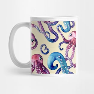 Watercolor octupus pattern Mug